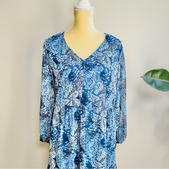 Joie Parisian paisley tiered chiffon Midi Dress - Picture 7 of 11